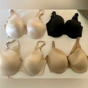Soma Lot of 4 36 DDD Underwire Padded Bras Vanishing Back Full Coverage #79984
